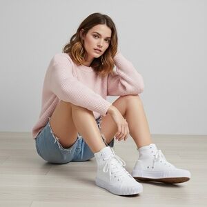 White High-Top Sneakers